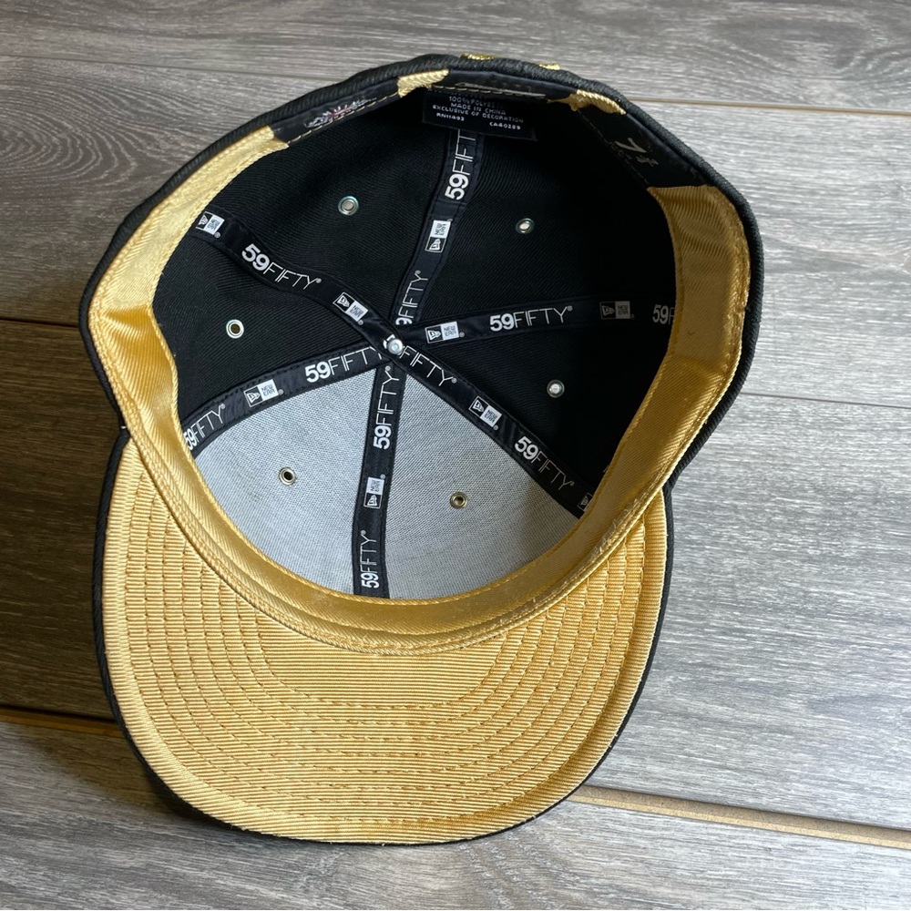 New Era Detroit Tigers Black & Gold 59FIFTY Hat 1984 World Series 7 3/4 HTF Rare - Picture 8 of 9